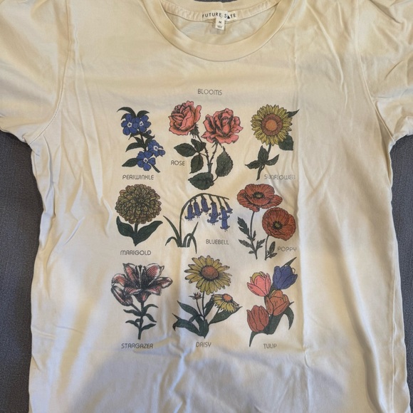 Floral Print T-Shirt - Cream - Picture 2 of 3